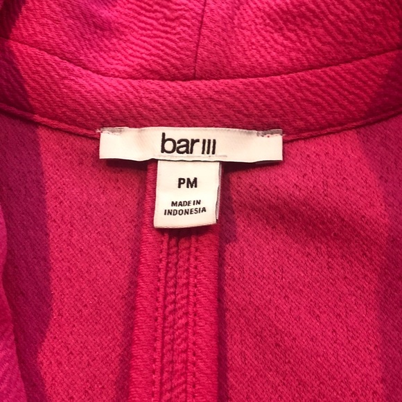 Bar (3) III Light Weight Hot Pink Spring Blazer Petite/Medium w Rouched Sleeves - Picture 2 of 5
